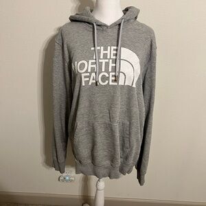 The North Face Gray Pullover Hoodie with White Logo